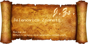Jelenovics Zsanett névjegykártya